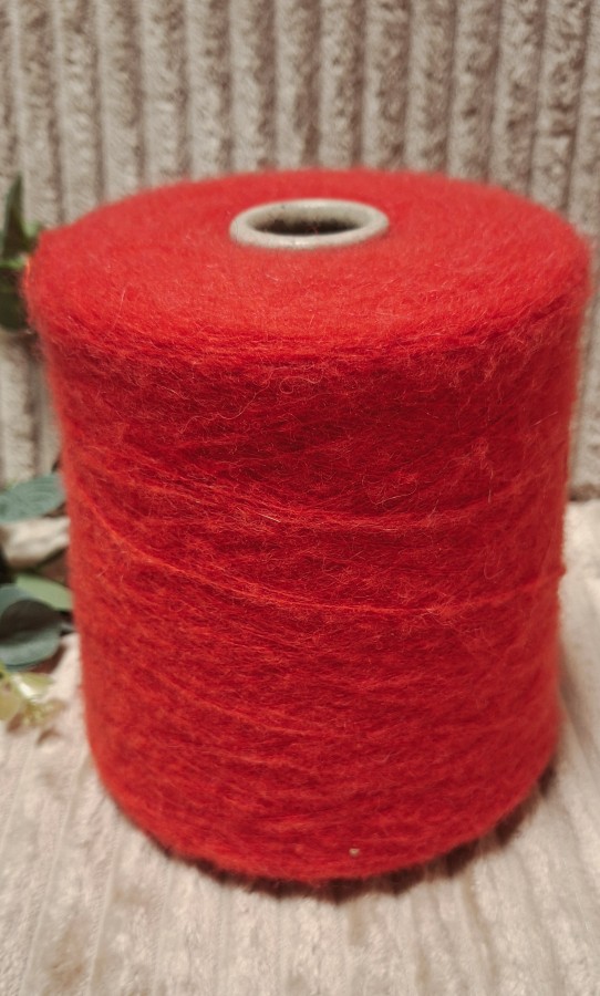 Siūlai su alpaka – koraliniai raudoni (100 g)