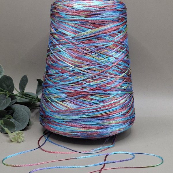 Dekoratyviniai siūlai – blizgūs, margi (100 g)