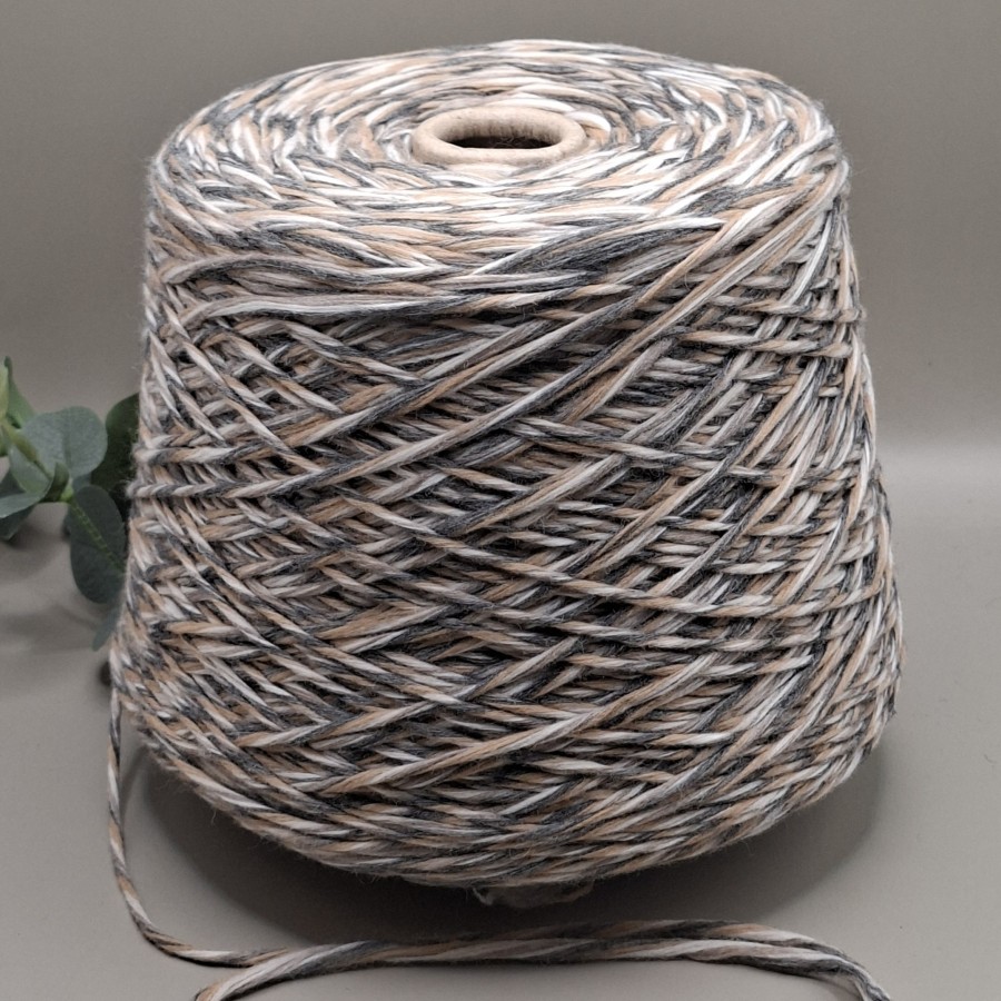 Pusvilnė – margi, vidutinio storio MAROON5 (100 g)