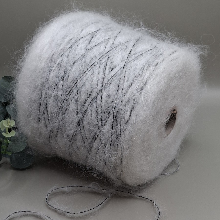 Kid moherio siūlai su vilna – pūkuoti BATUFFOLO (100 g)