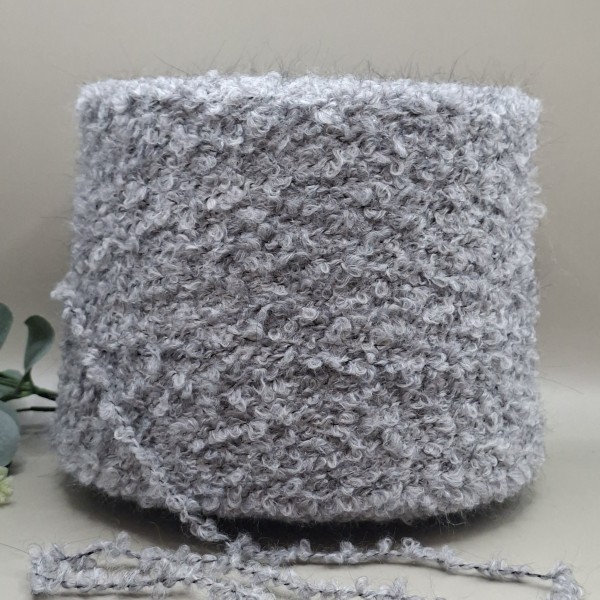 Buklė siūlai su moheriu ir vilna – pilki ESAGERATO (100 g)