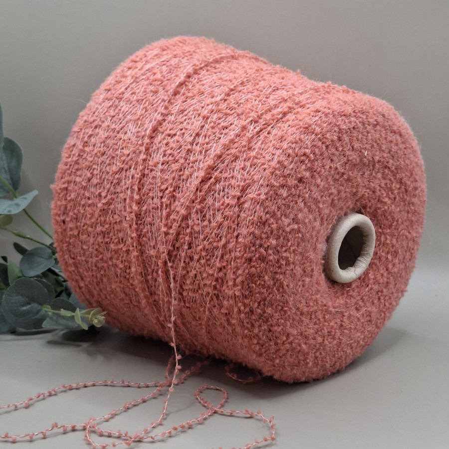 Buklė (bouclé) siūlai – garbanoti ir purūs, su vilna (100 g)
