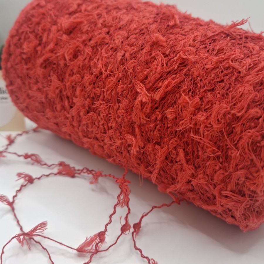 Lino ir medvilnės siūlai – kaspiniukų efektas (100 g)