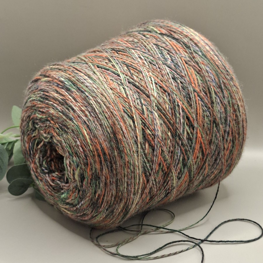 Margi merino vilnos siūlai – žalsvų, koralinių ir smėlio atspalvių REGIA CALZETTERIA (100 g)