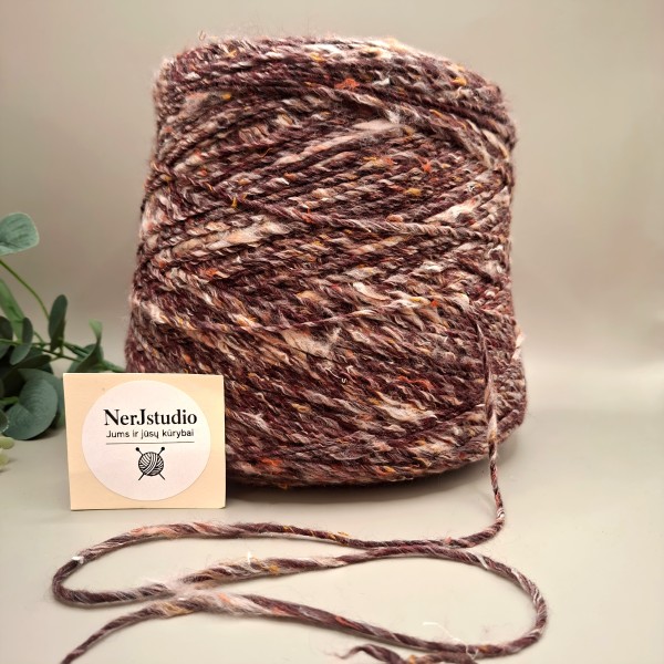 Melanžiniai merino vilnos siūlai – minkšti ir šilti (100 g)