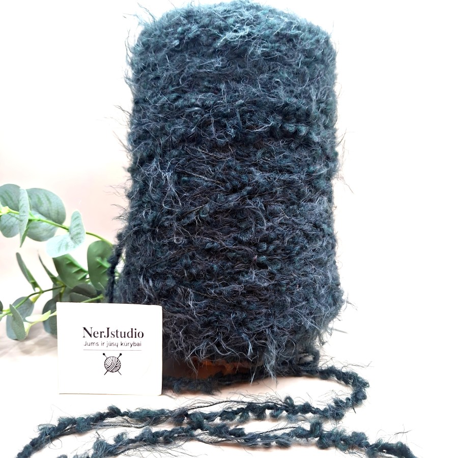 Moherio buklė siūlai – žolytės efektas (100 g)