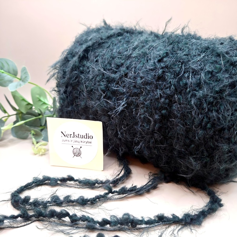 Moherio buklė siūlai – žolytės efektas (100 g)