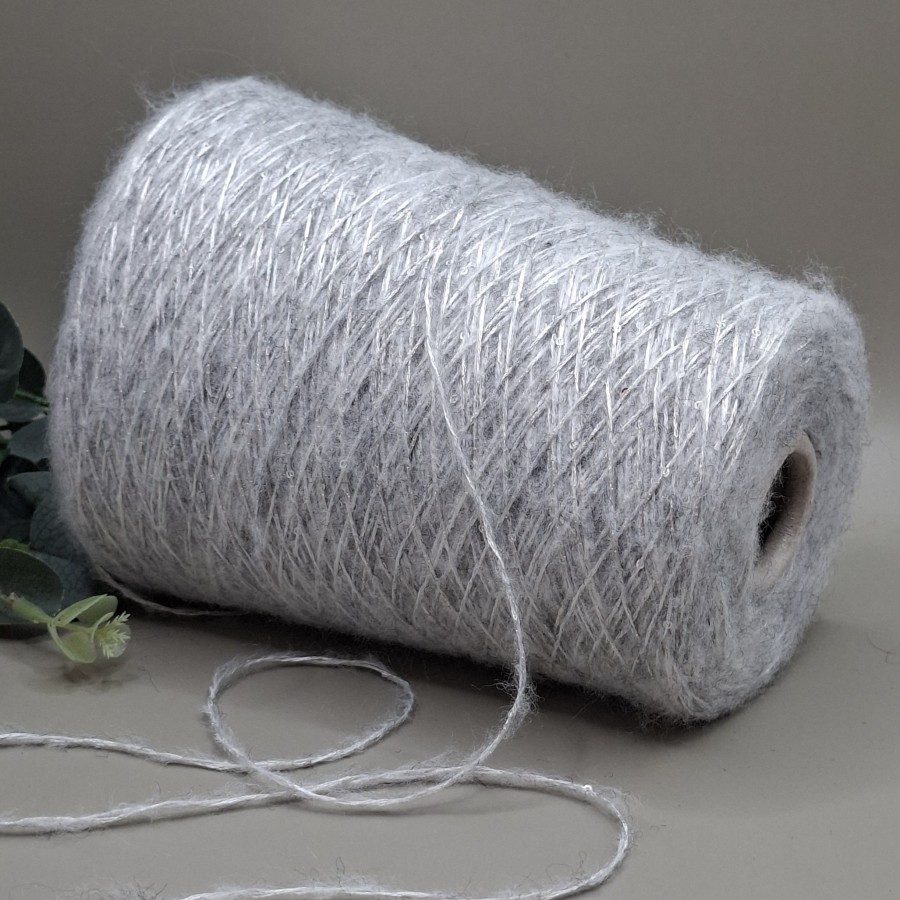 Siūlai su žvyneliais – lengvi ir švelnūs, su moheriu ir merinu SOFT LUX (50 g)