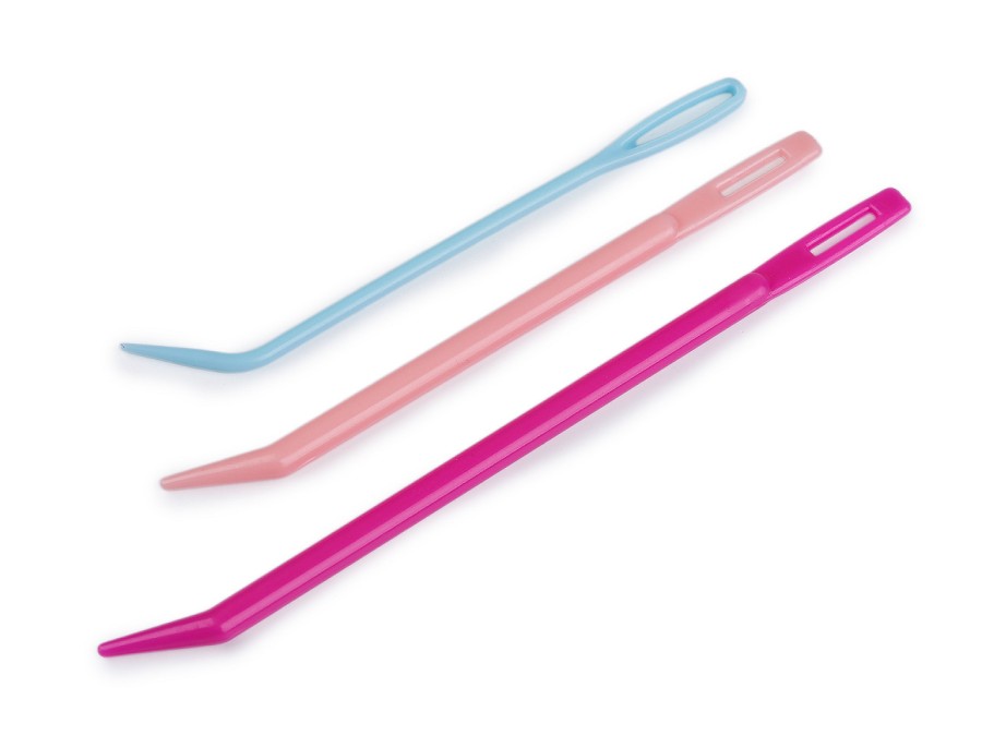 Plastikinės adatos lenktu galiuku, 3 vnt. rinkinys Plastikinės adatos lenktu galiuku, 3 vnt. rinkinys