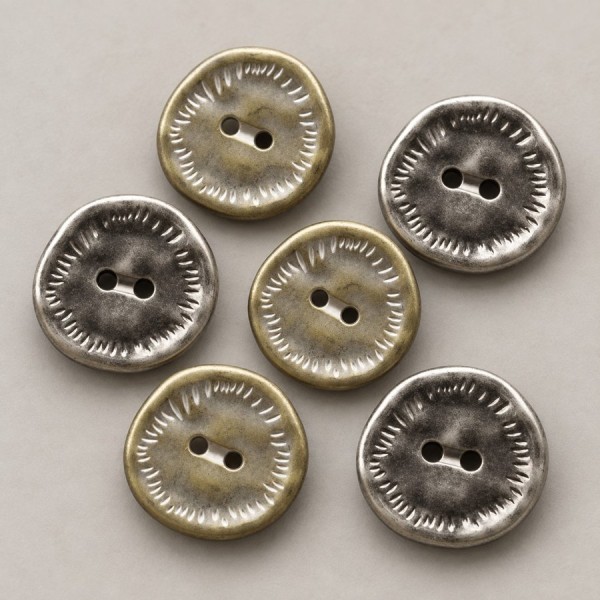 Sagos, metalinės vintažinio stiliaus, apie 10 mm