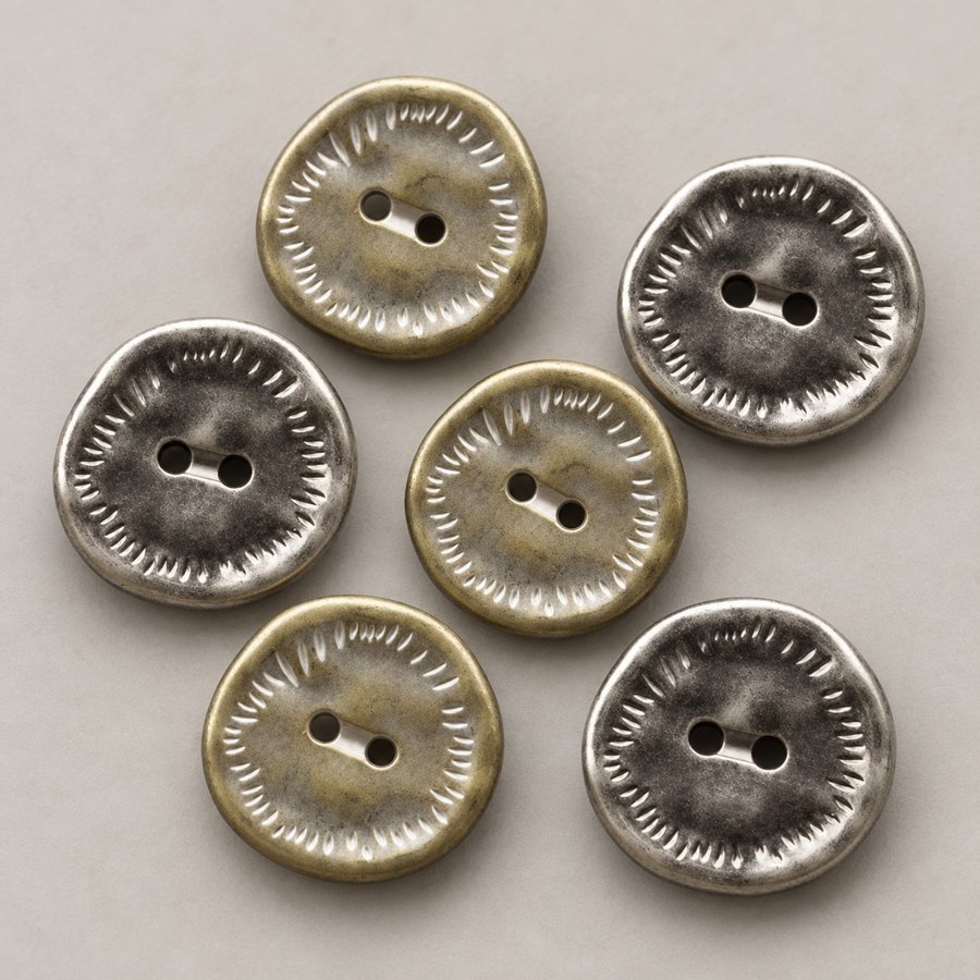 Sagos, metalinės vintažinio stiliaus, apie 10 mm