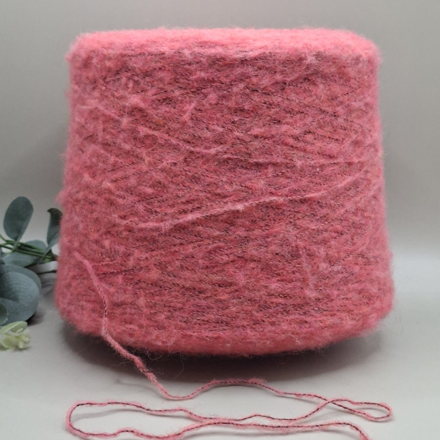 Siūlai su alpaka ir merino vilna – koraliniai rožiniai, švelnūs ir purūs (100 g)