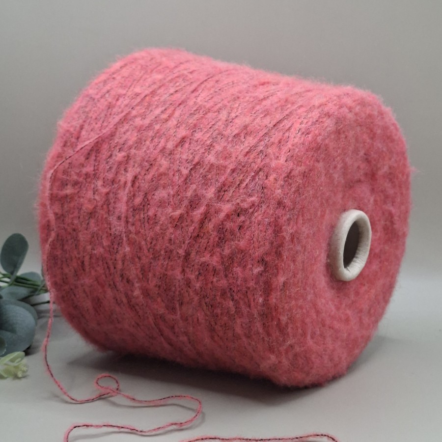 Siūlai su alpaka ir merino vilna – koraliniai rožiniai, švelnūs ir purūs (100 g)
