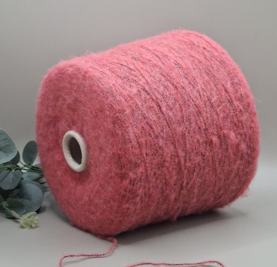 Siūlai su alpaka ir merino vilna – koraliniai rožiniai, švelnūs ir purūs (100 g)