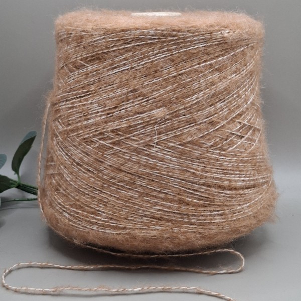 Vilnos ir medvilnės siūlai – minkšti, su perdirbtais pluoštais (100 g)