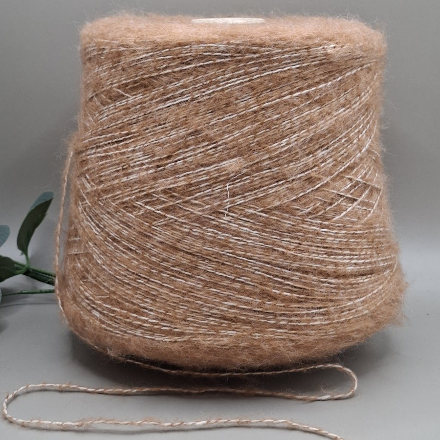 Vilnos ir medvilnės siūlai – minkšti, su perdirbtais pluoštais (100 g)