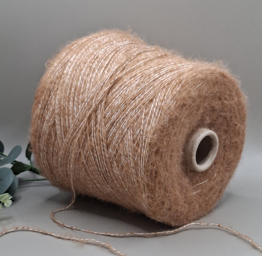 Vilnos ir medvilnės siūlai – minkšti, su perdirbtais pluoštais (100 g)