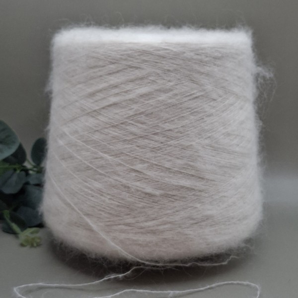 Super Kid Mohair ir Baby Alpaca siūlai – balti, itin švelnūs PRECIOUS (50 g)