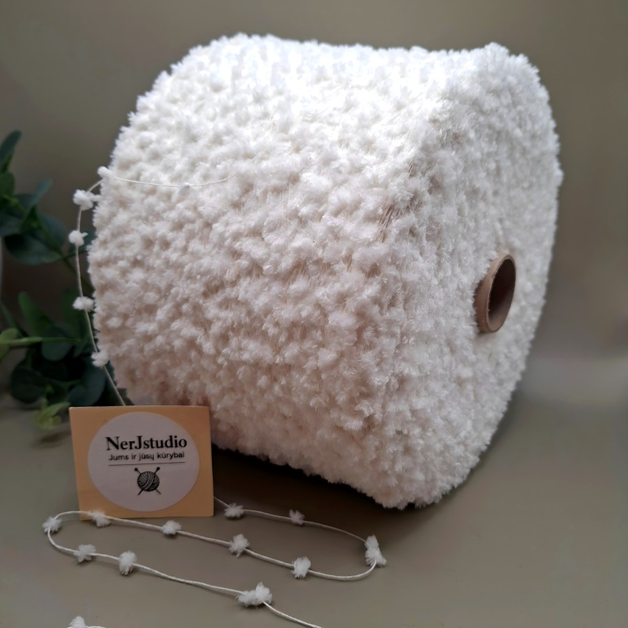 Tekstūriniai siūlai – žaismingi ir išraiškingi FANTASIA POMPON (100 g)