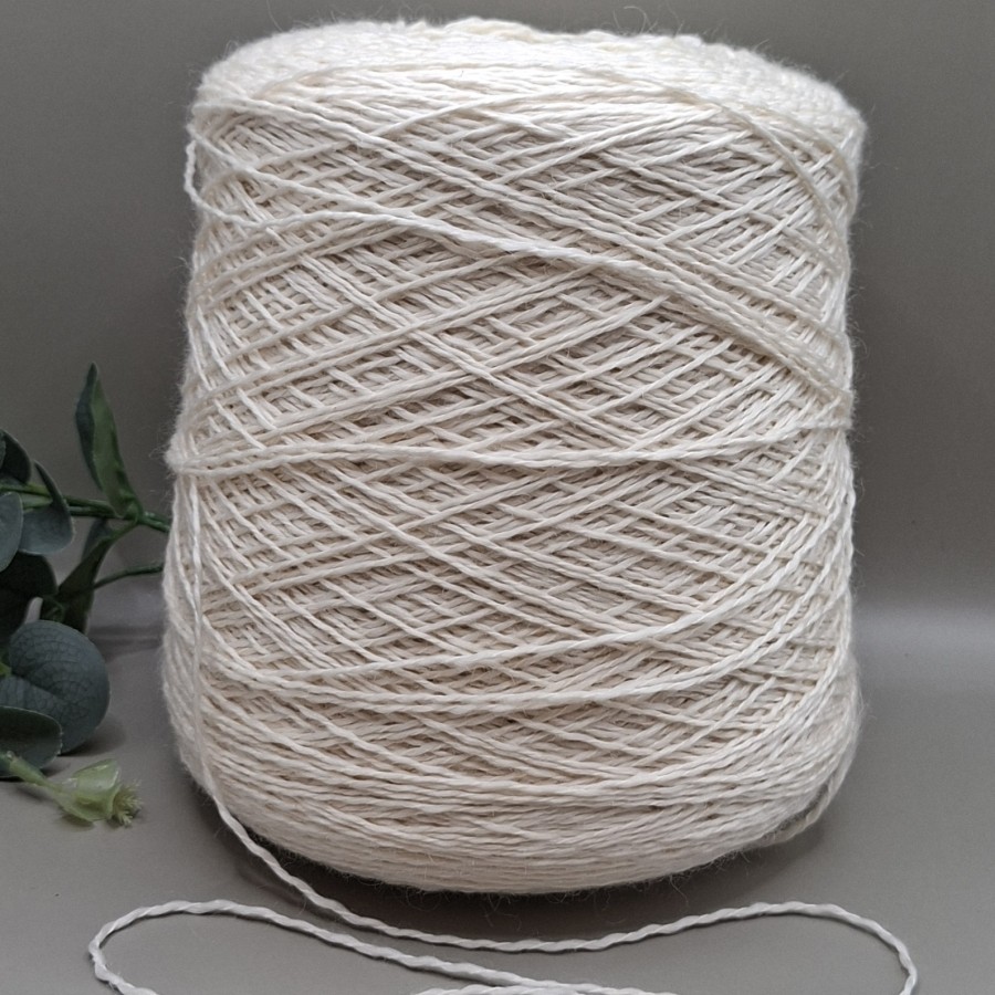 Vilnos ir moherio siūlai - natūraliai ekru GUYANA (100 g)