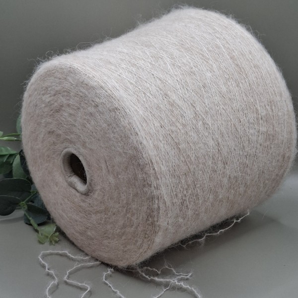 Alpakos ir vilnos siūlai – kreminė pudra, purūs ir elastingi PIURA STRETCH (100 g)