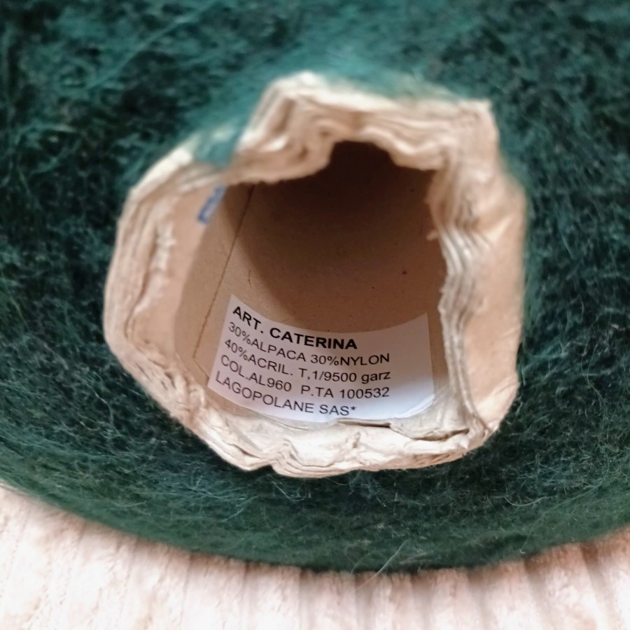 Siūlai su alpaka – tamsiai žali (100 g)