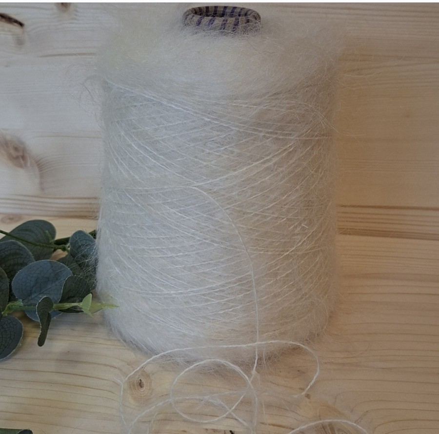 Virgin Wool & Kid Mohair Yarn – ultra‑soft and fluffy POMICE (100 g)
