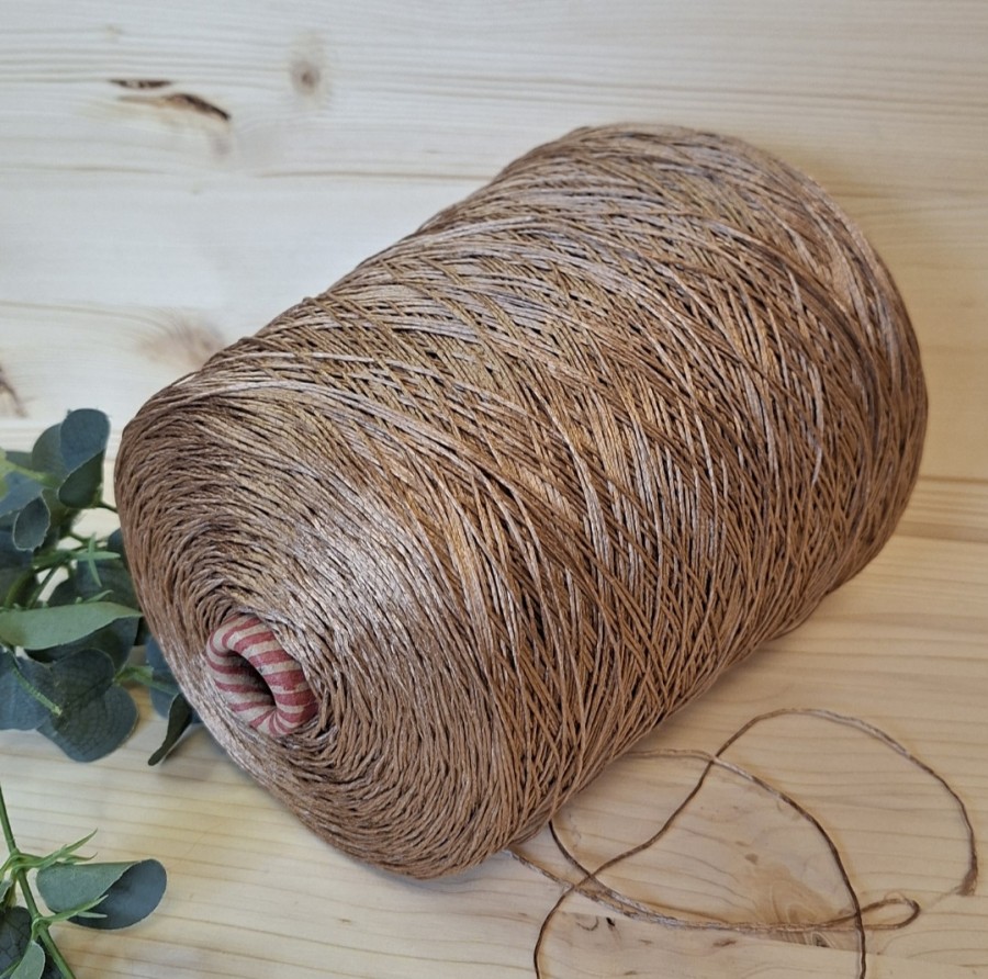 Lino ir viskozės siūlai – natūralūs ir subtiliai žvilgantys BRIGHT‑LIN (100 g)