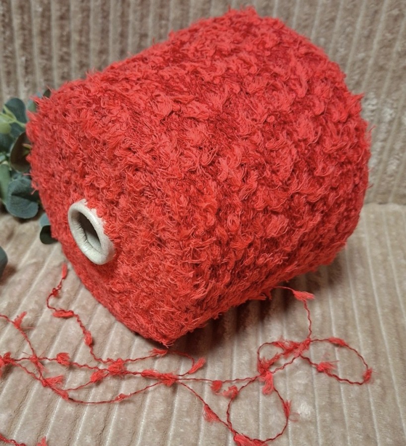 Lino ir medvilnės siūlai  – kaspiniukų efektas (100 g)