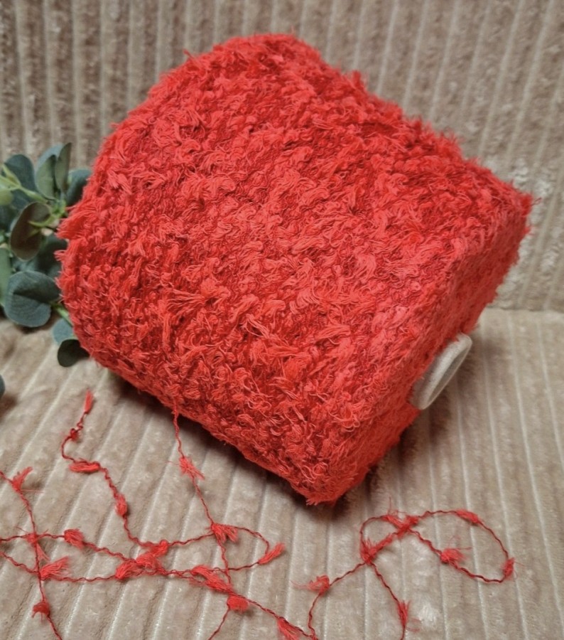 Lino ir medvilnės siūlai  – kaspiniukų efektas (100 g)