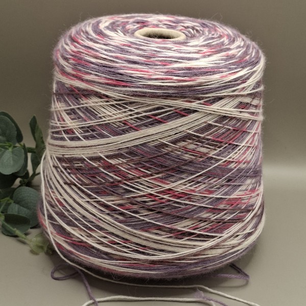 Margi merino vilnos siūlai – alyvinių, kreminių ir rožinių atspalvių REGIA CALZETTERIA (100 g)