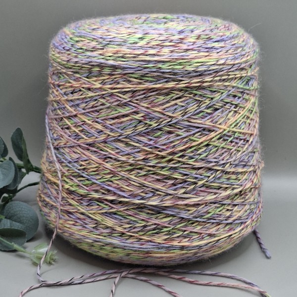 Margi merino vilnos siūlai – alyvinių, žalsvų ir kreminių atspalvių REGIA CALZETTERIA (100 g)