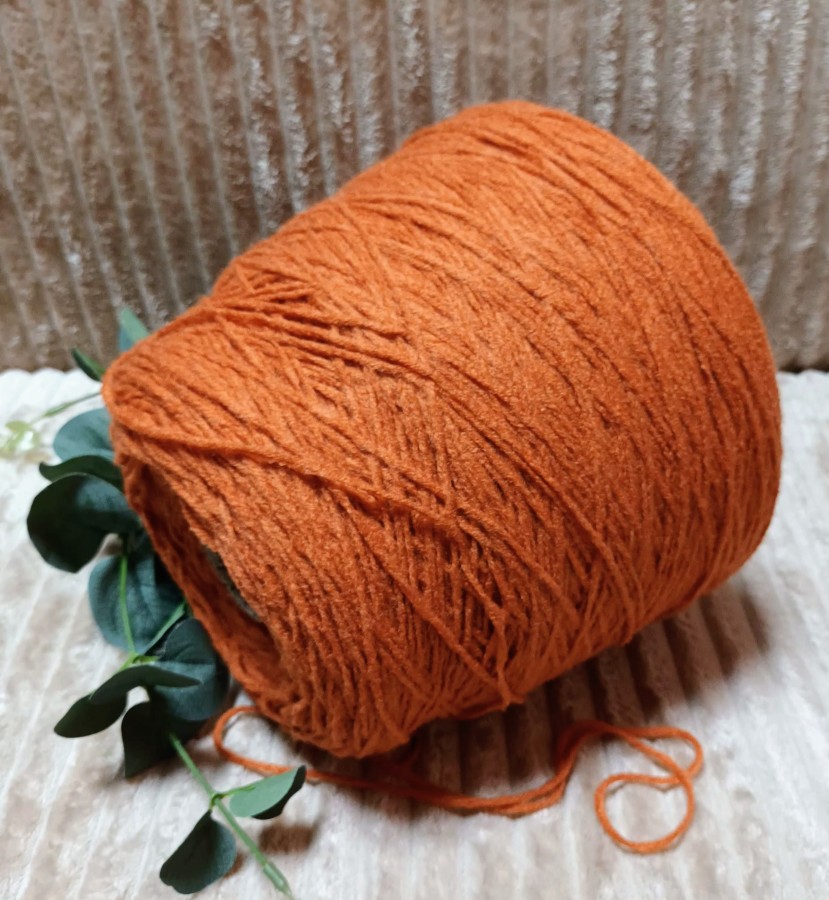 Merino vilnos siūlai – ryški oranžinė (100 g)