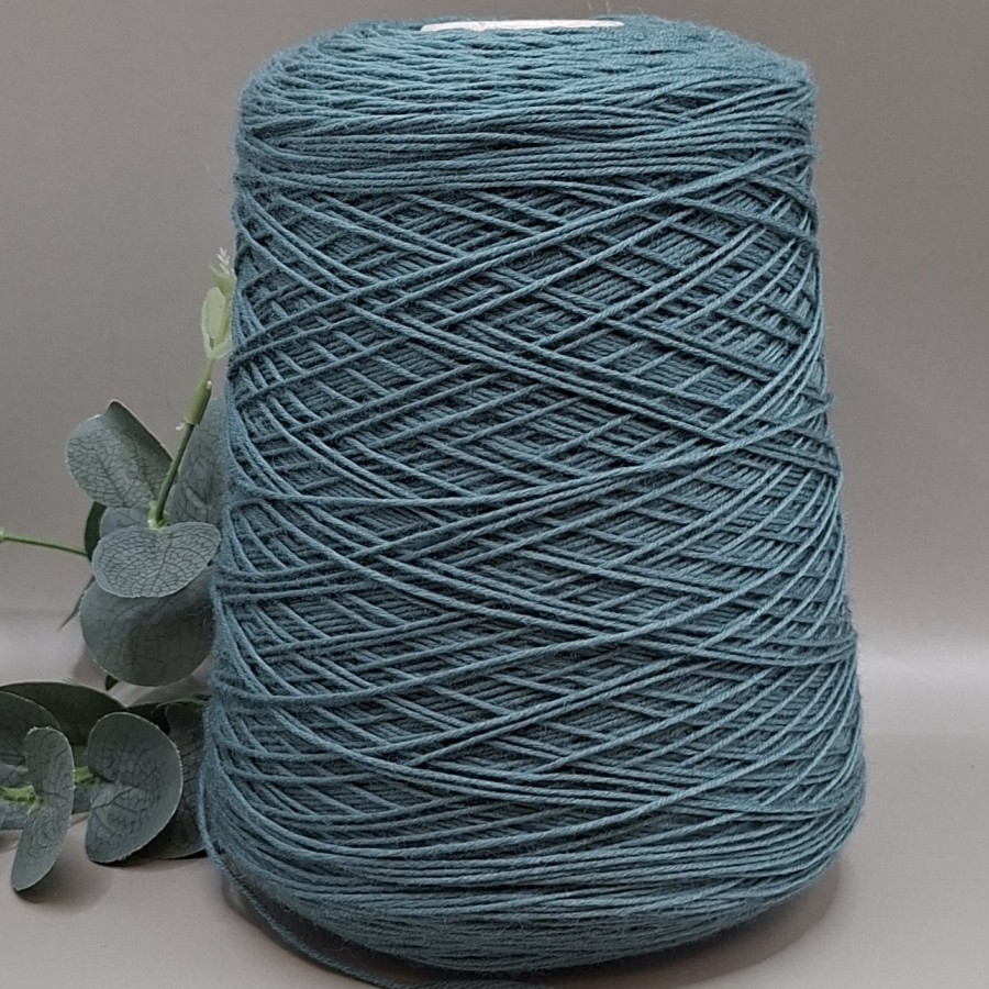 Merino vilnos siūlai – melsvai žali, lygūs SUDWOLLE SUPER (100 g)