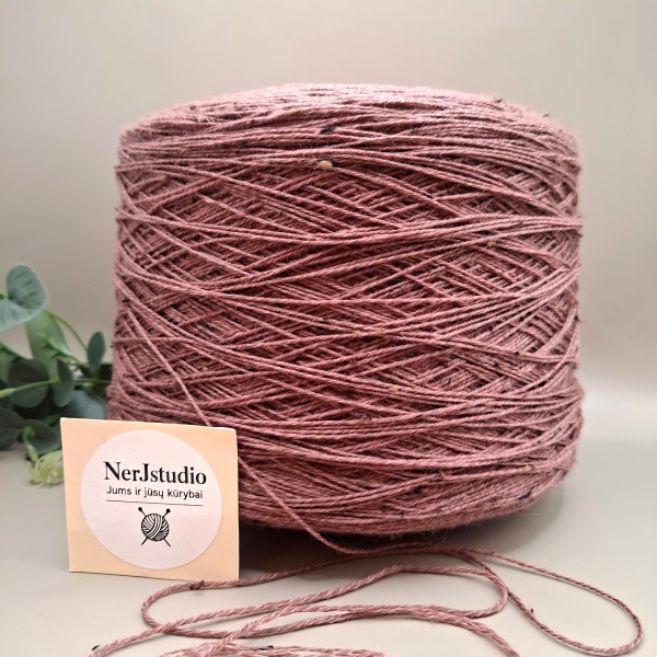 Merino vilnos siūlai – švelnūs su tvido efektu SLUBBY GREEN (100 g)