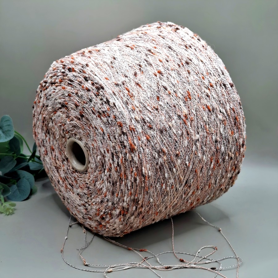 Medvilnės siūlai – tweed, su pumpuriukais (100 g) Medvilnės siūlai – tweed, su pumpuriukais (100 g)