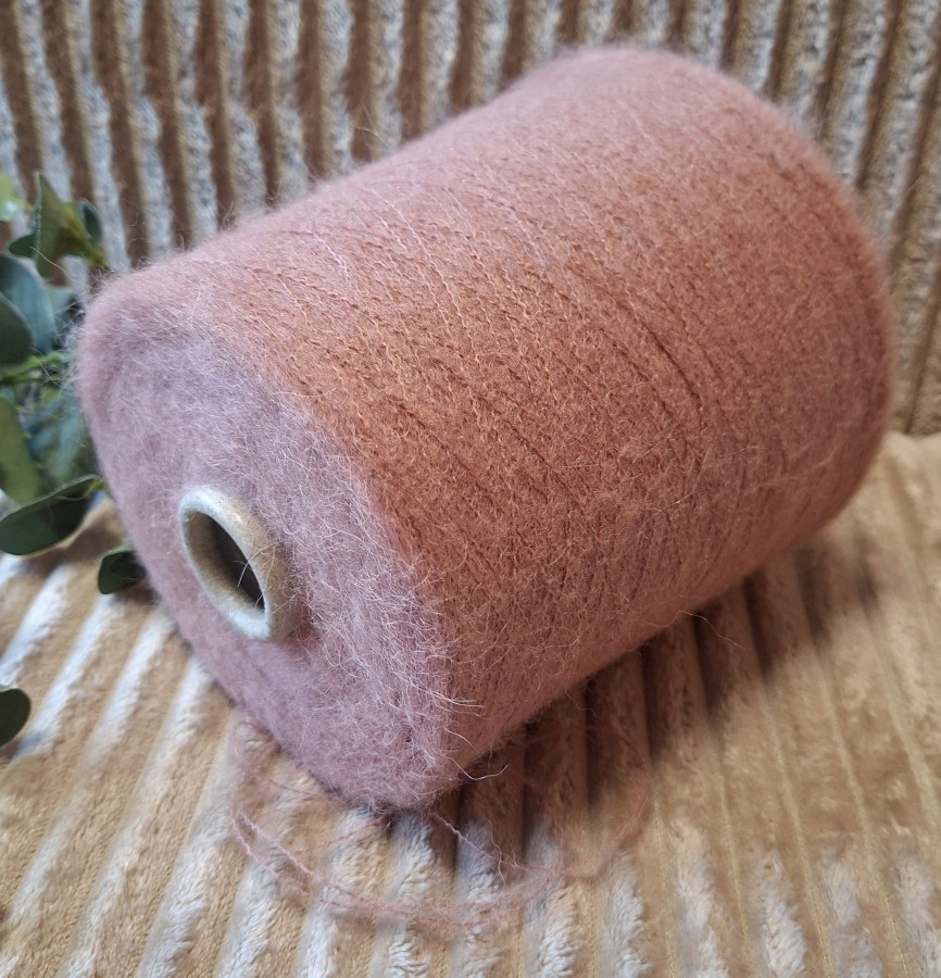 Siūlai su alpaka – sendintos rožės spalvos (100 g)