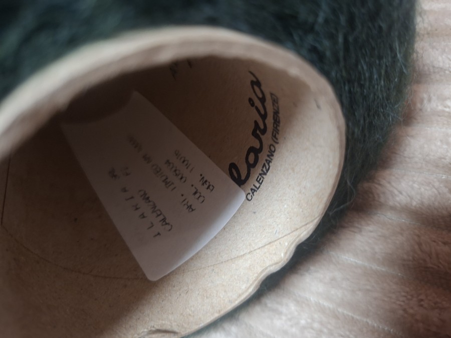 Kid moherio siūlai su vilna – miško žali (50 g)