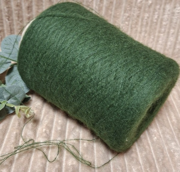 Superkid moherio siūlai su baby alpaka – Verde Cosacco (50 g)