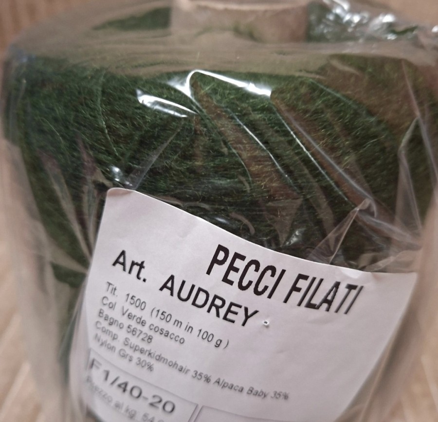 Superkid moherio siūlai su baby alpaka – Verde Cosacco (50 g)