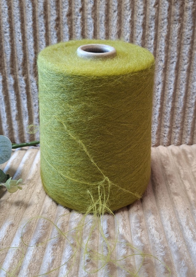 Superkid moherio siūlai su baby alpaka – Verde cinese (50 g)