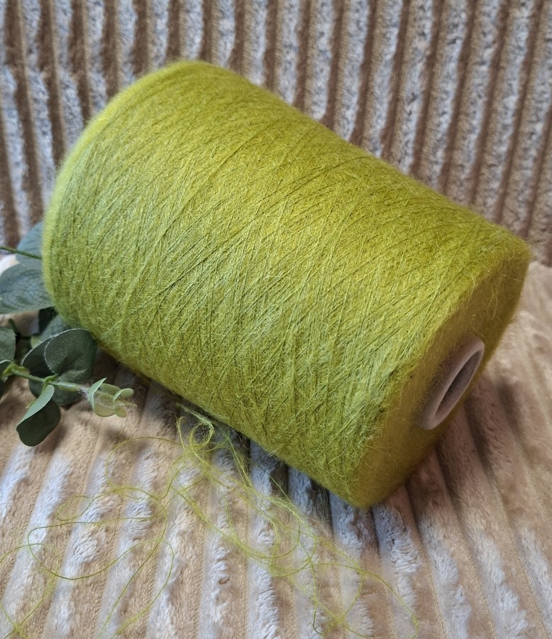 Superkid moherio siūlai su baby alpaka – Verde cinese (50 g)