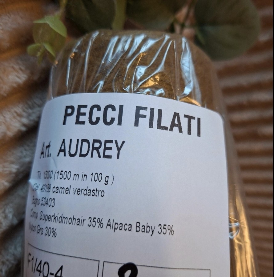 Superkid moherio siūlai su baby alpaka – Camel verdastro (50 g)