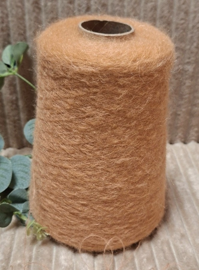 Superkid moherio siūlai su baby alpaka – Salmone scuro (50 g)