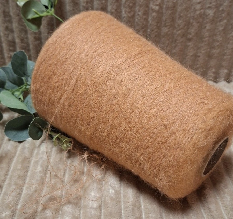 Superkid moherio siūlai su baby alpaka – Salmone scuro (50 g)