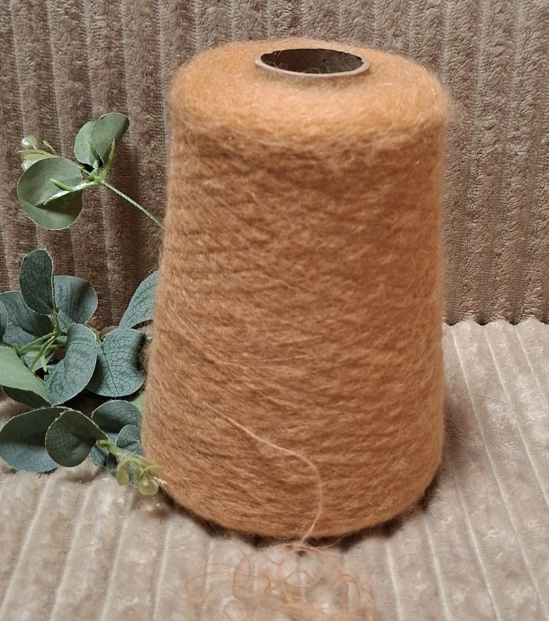 Superkid moherio siūlai su baby alpaka – Salmone scuro (50 g)