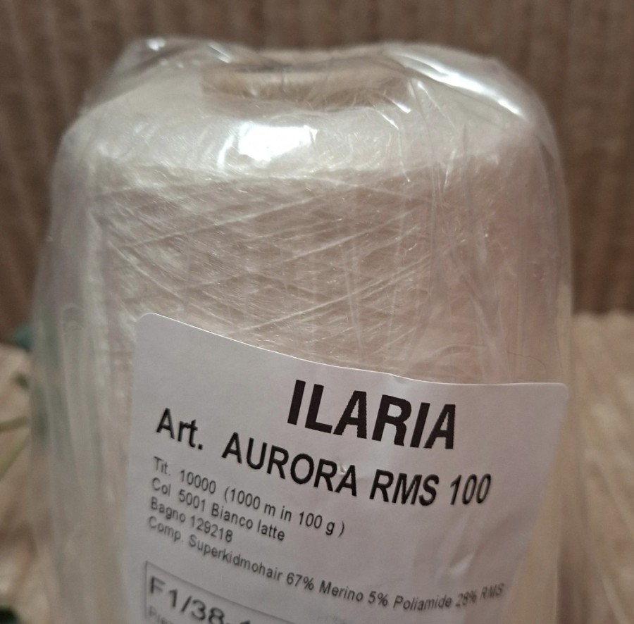 Superkid moherio siūlai su merino vilna – Bianco (50 g)