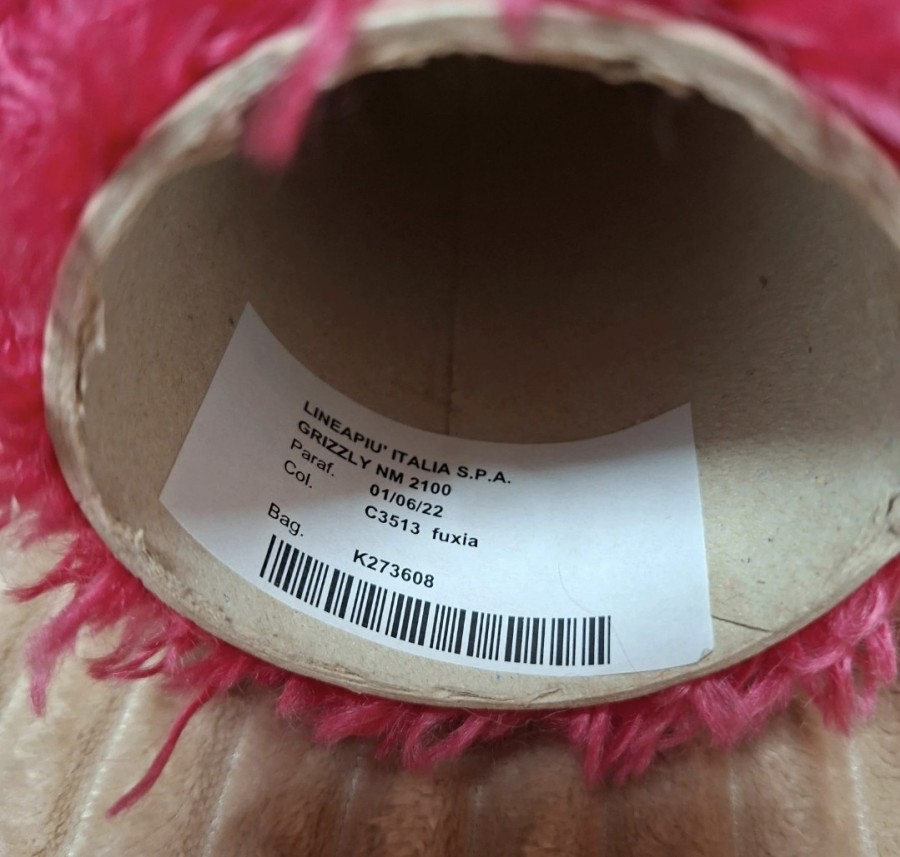 Tekstūriniai siūlai su „kirmėliukais“ – fuksijos spalva (50 g)